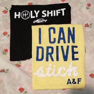 Holy Shift, I Can Drive Stick tshirt set
